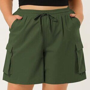 Amazon Eytino Women's Active Cargo Shorts Green - Size:5XL